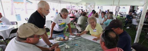 Community group in discussion