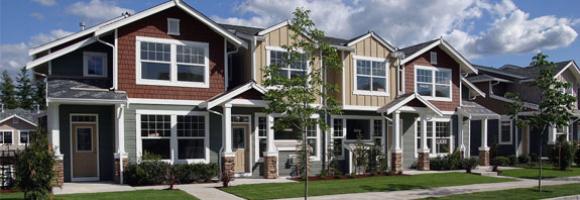 Townhouses in quiet neighborhood